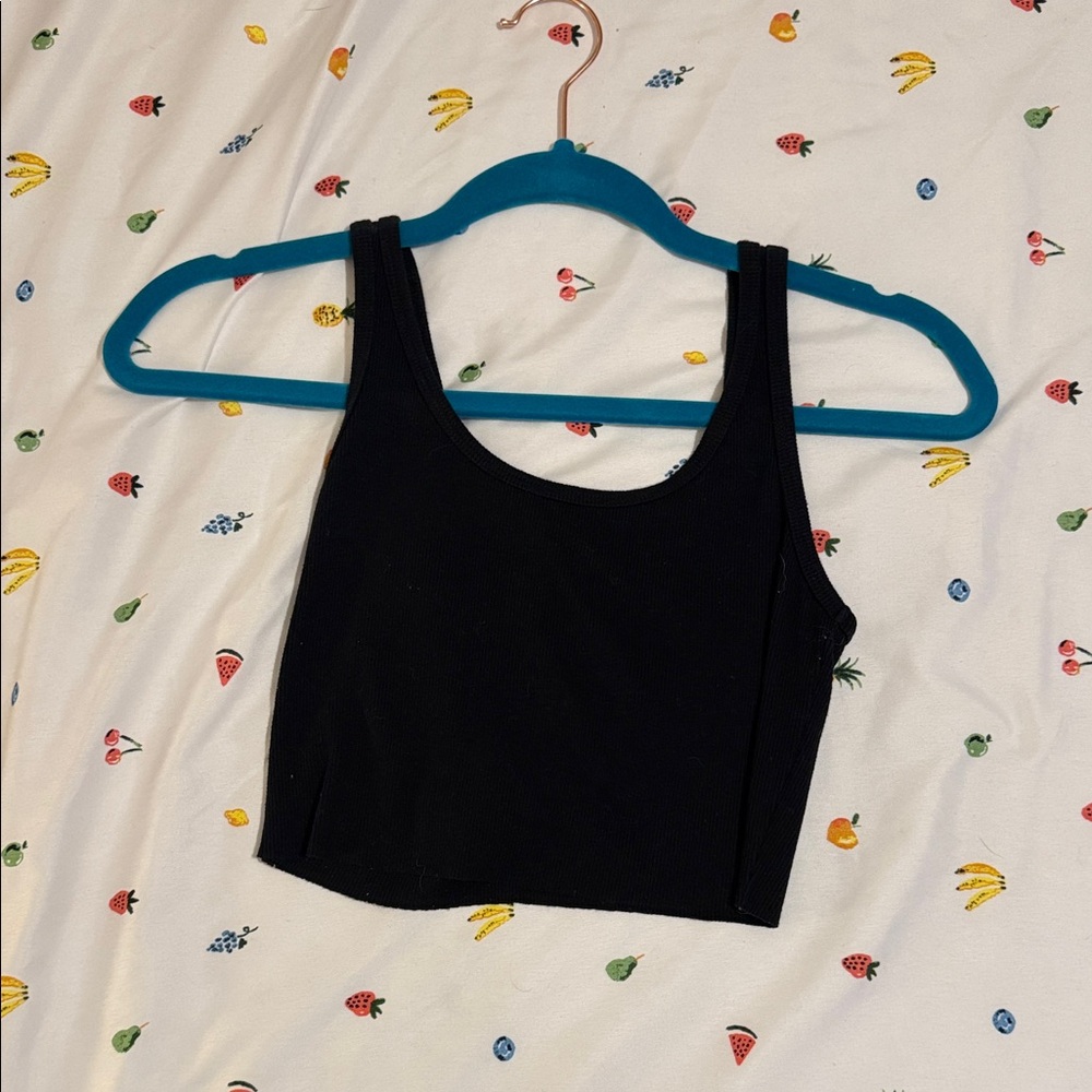 Wild Fable Black Cropped Tank Top